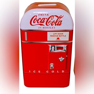 Coca-Cola Vending Machine Tin Coin Bank NIP